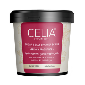 Celia scrub 700g foamy with sugar and salt with french fragrances