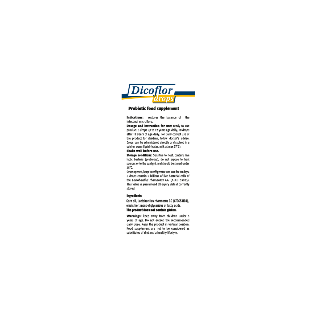 Dicoflor Probiotic Drops | Digestive Health Supplement for Infants