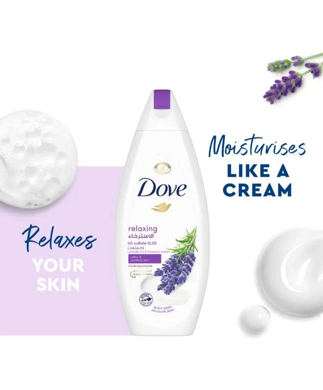 Dove Shower Gel – Moisturizing Body Wash for Soft Skin - Lavender 500ml
