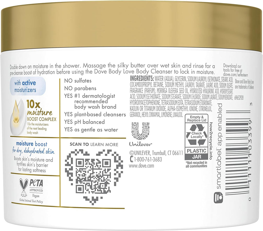 Dove Body Love Moisture Boost Pre-Cleanse Shower Butter - 283g