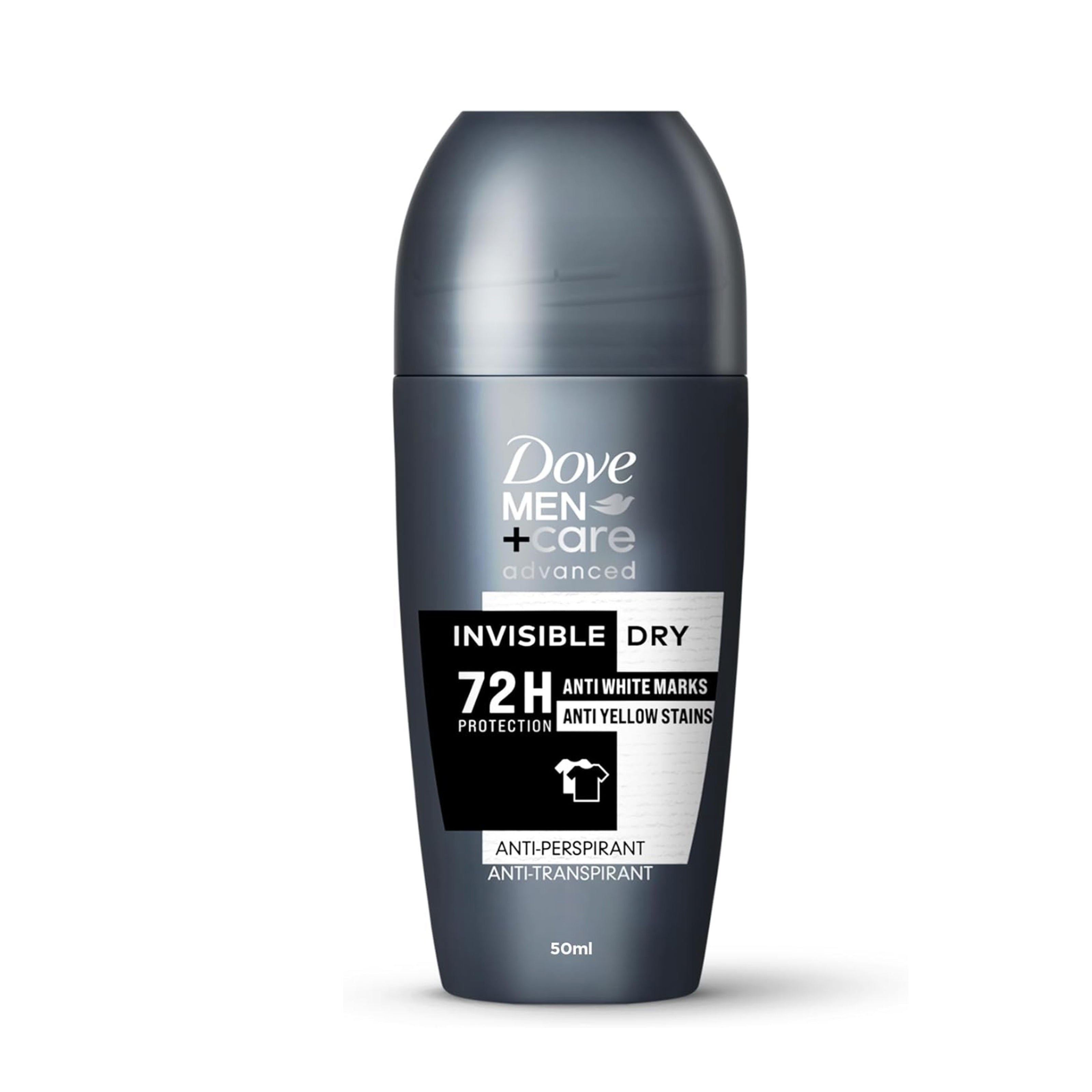 Dove Men+Care Invisible Dry Deodorant Roll-On - Anti-Stain Protection 50g
