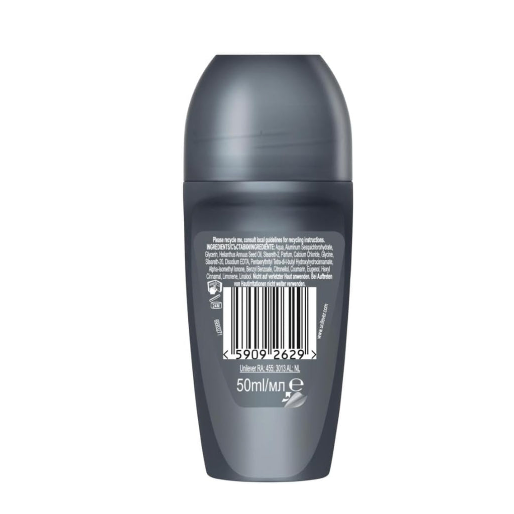Dove Men+Care Invisible Dry Deodorant Roll-On - Anti-Stain Protection 50g