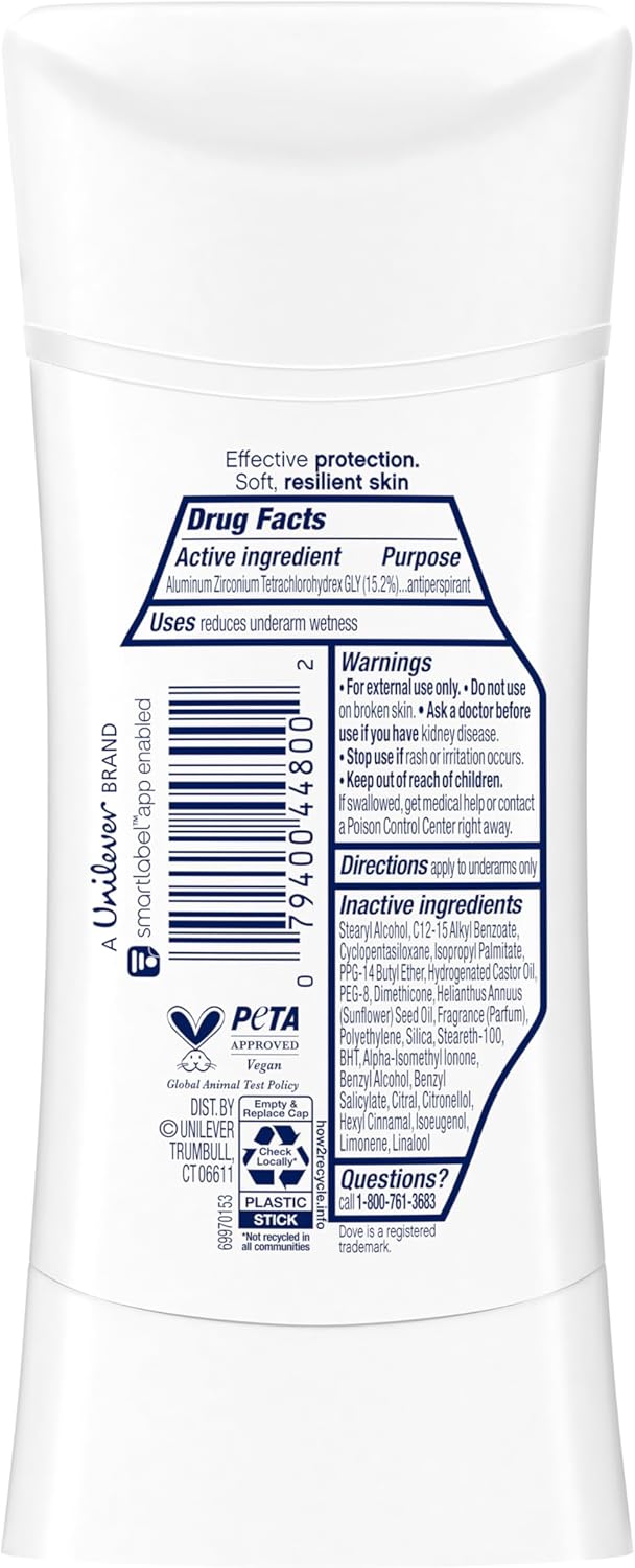 Dove Aluminum-Free Deodorant Rose Petals 74g