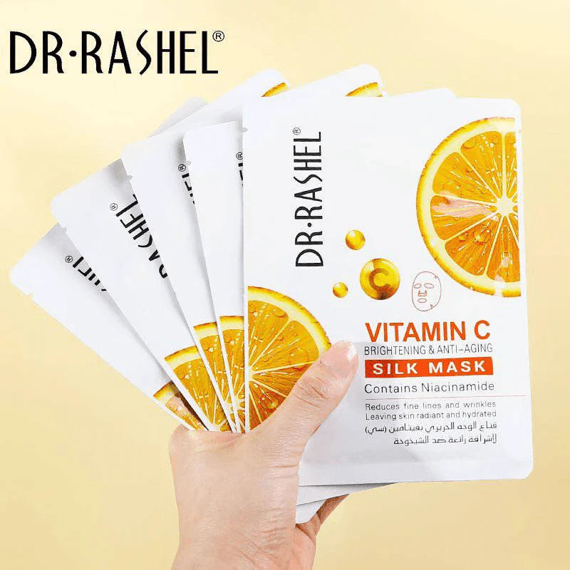قناع الوجه بـ Vitamin C من Dr. Rashel – تفتيح وتنعيم