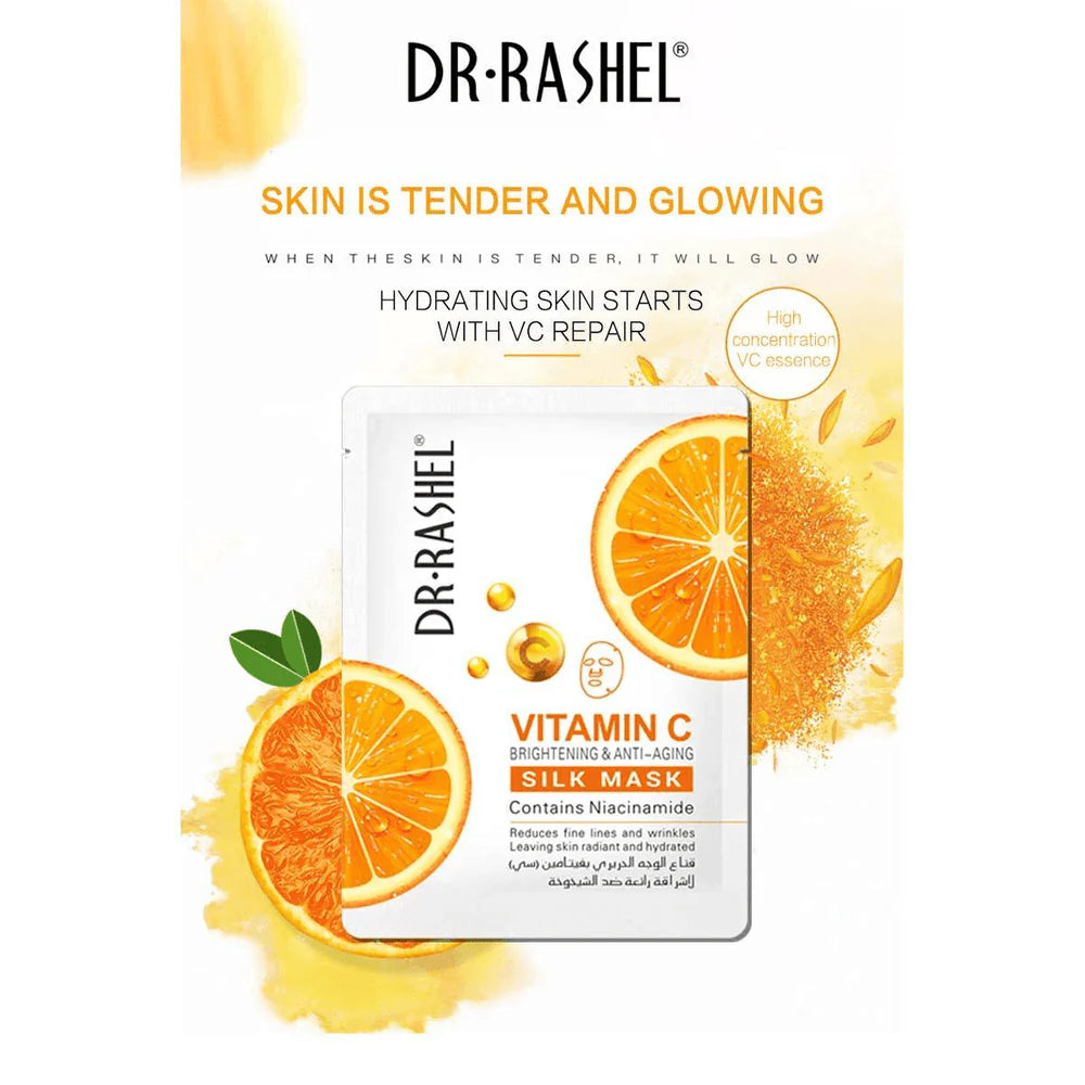 قناع الوجه بـ Vitamin C من Dr. Rashel – تفتيح وتنعيم