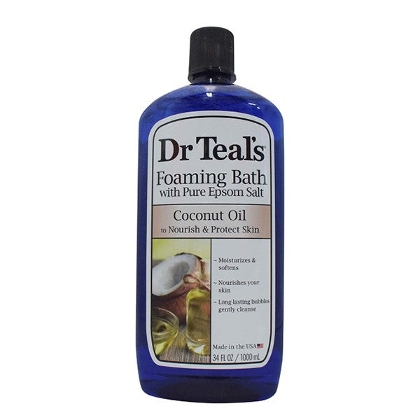 Dr Teals Dr Teals Foaming Bath 1000ml Pure Epsom Salt Coconut Oil