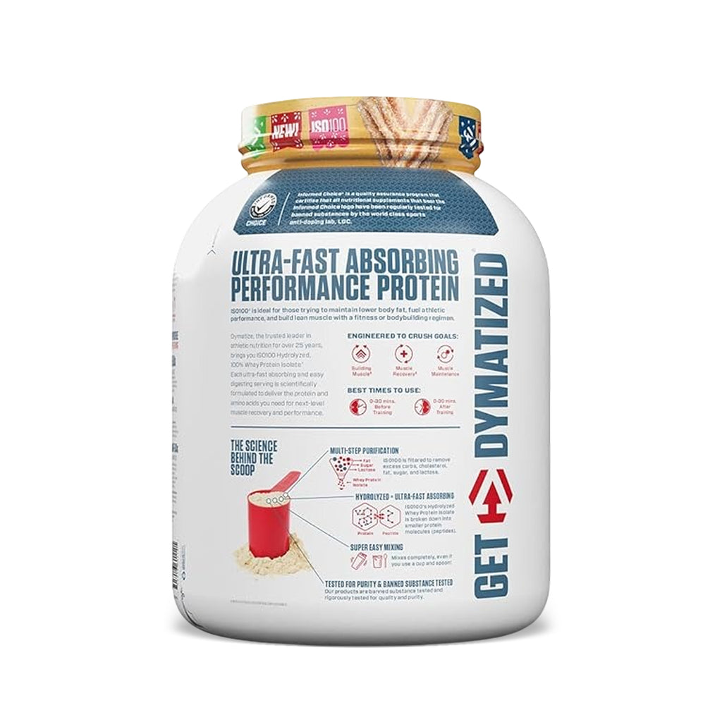 Dymatize ISO 100 Whey Protein Isolate – Cinnamon Churro – 5 LB