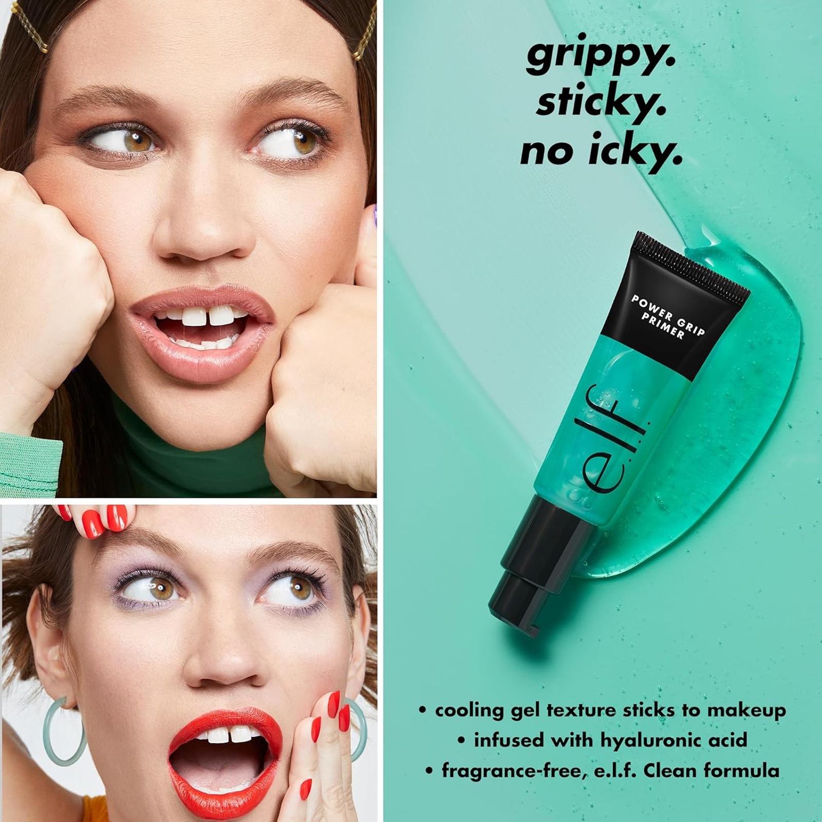 e.l.f. Power Grip Face Primer – Long-Lasting Skin Softening Makeup Base