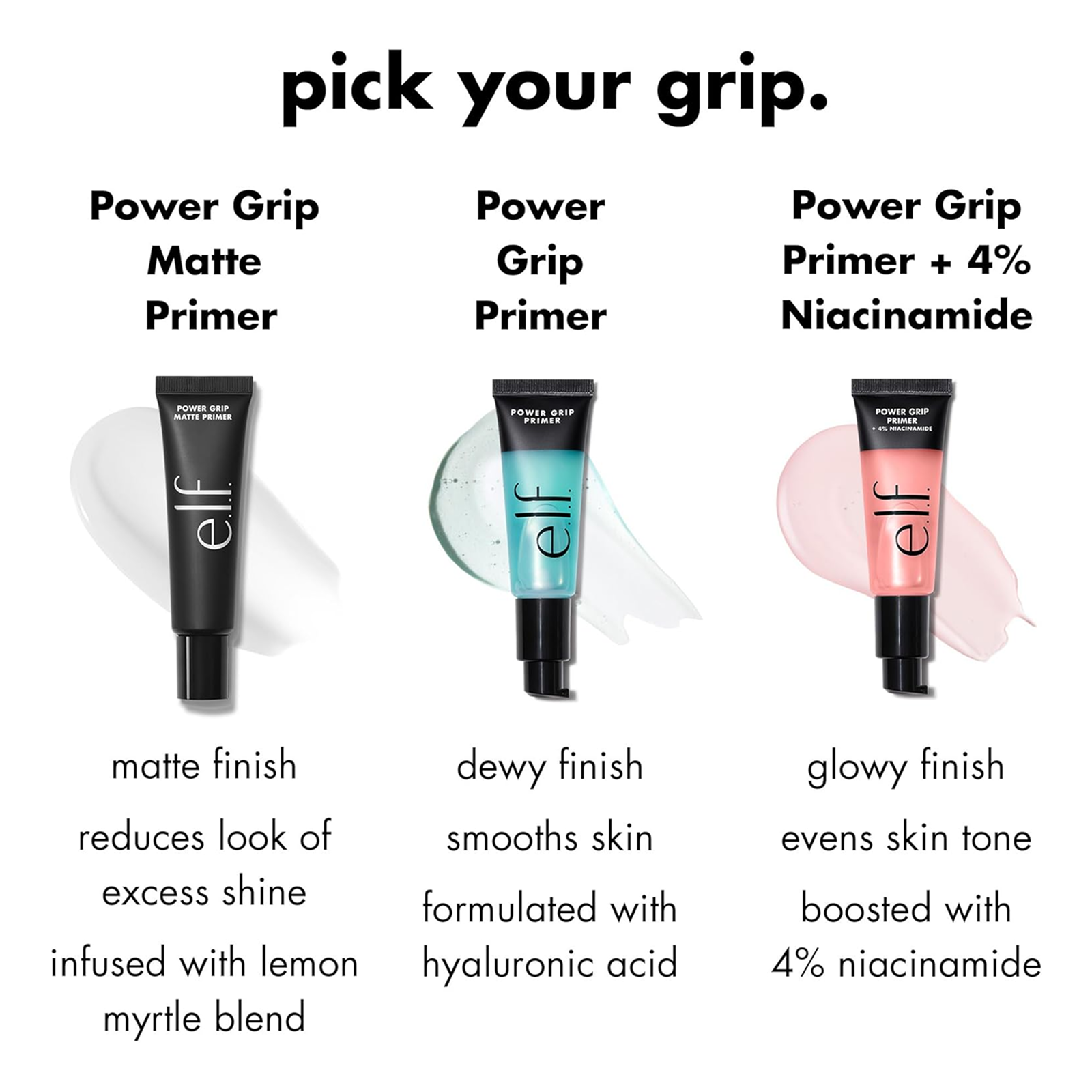 e.l.f. Power Grip Face Primer – Long-Lasting Skin Softening Makeup Base