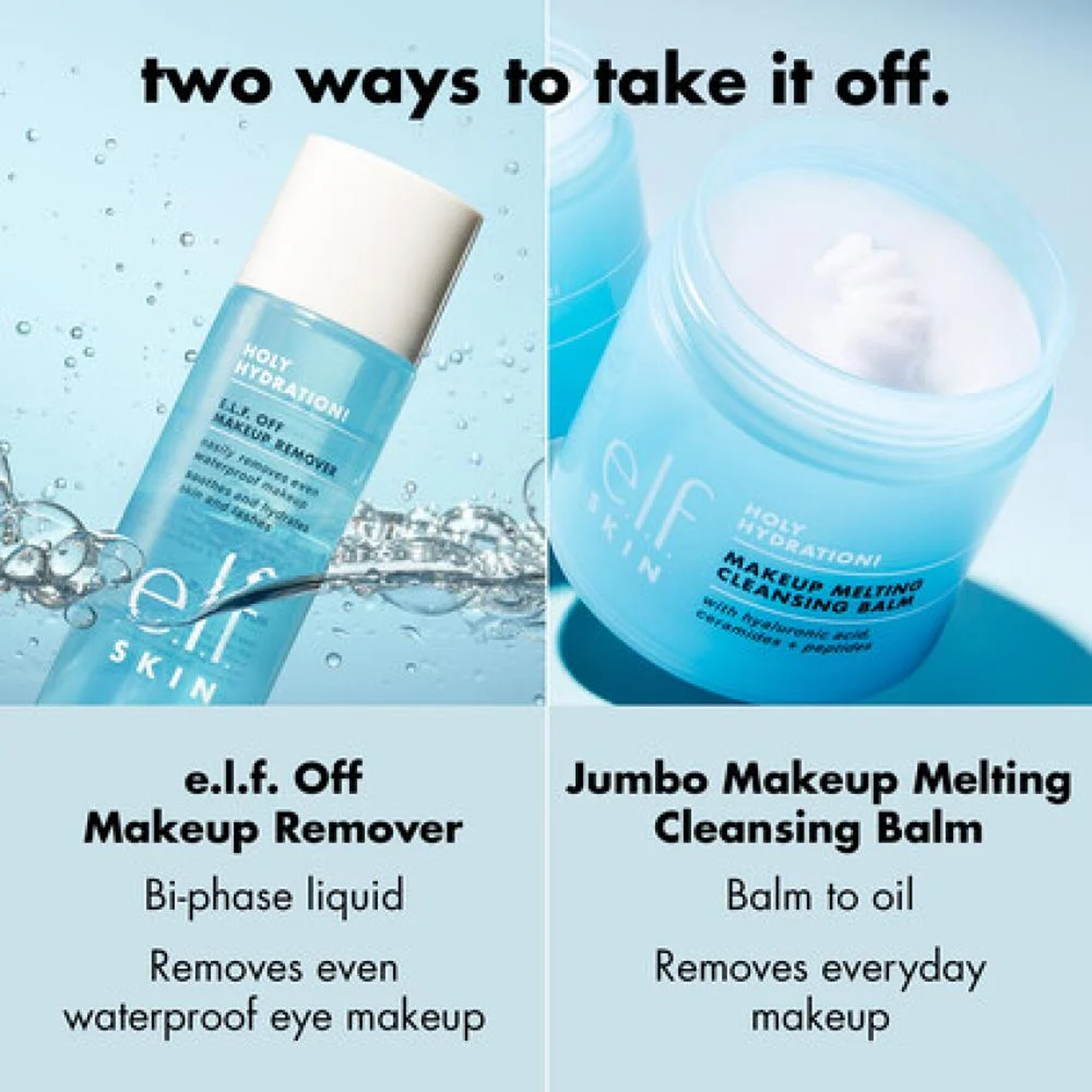 e.l.f. Holy Hydration Cleansing Balm | Makeup Remover with Hyaluronic Acid
