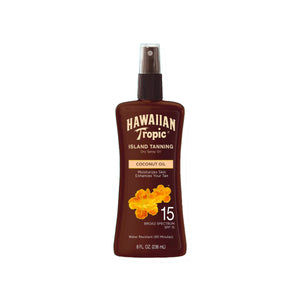 Hawaiian Tropic Tanning Oil Spray 236ml Protective SPF 15 Coconut Oil