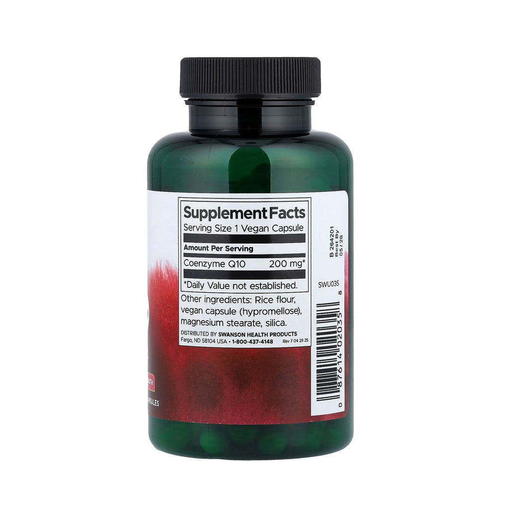 Swanson CoQ10 Maximum Strength 200 mg - 90 Vegan Caps
