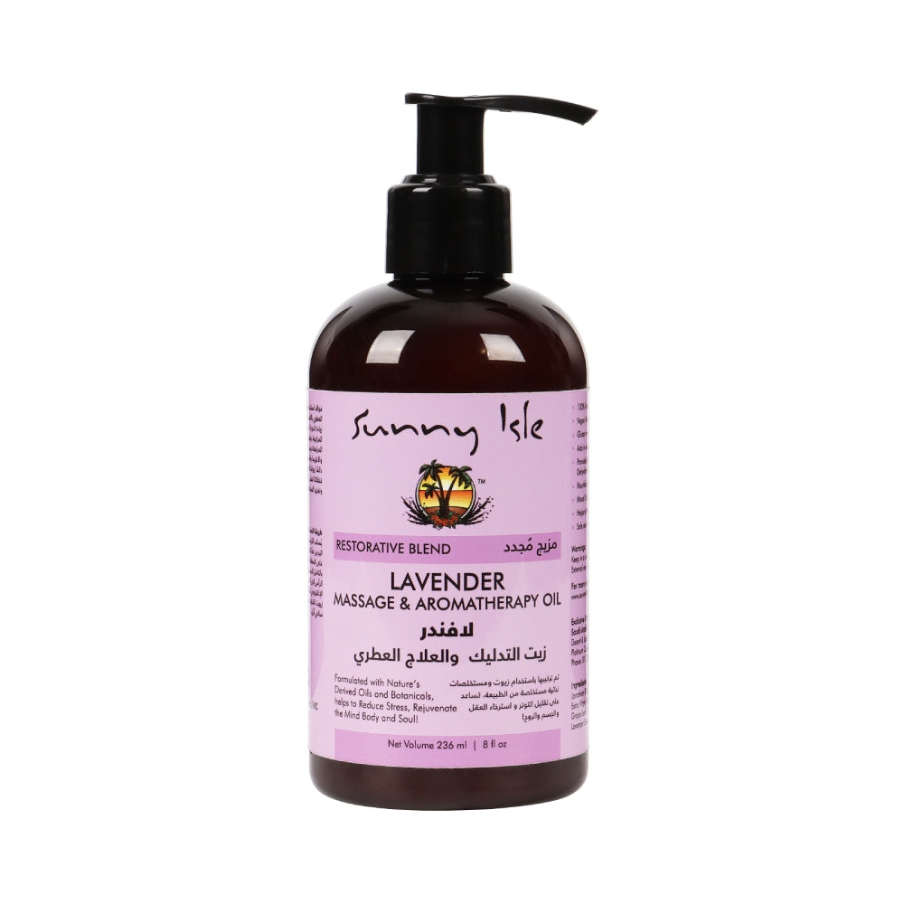 Sunny Isle Massage And Therapy Oil 236ml Aromatic With Lavender