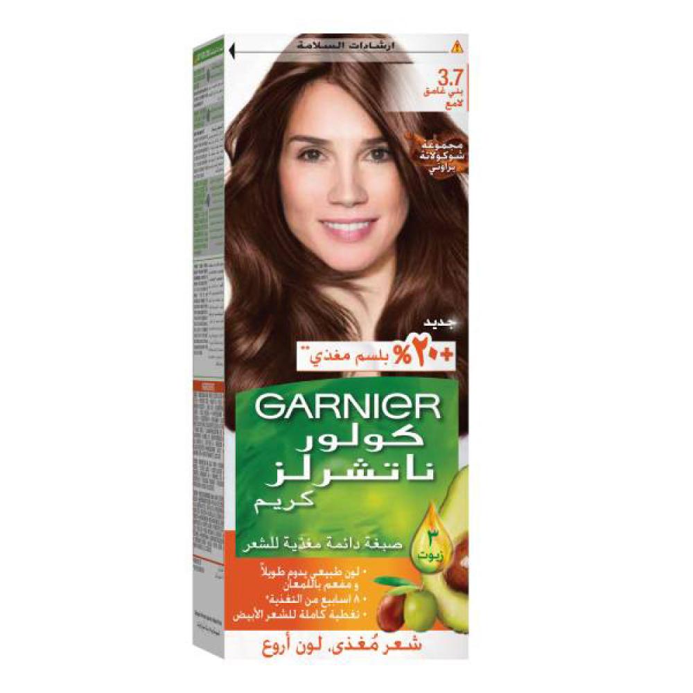 Garnier natural hair color 3.7 shiny dark brown