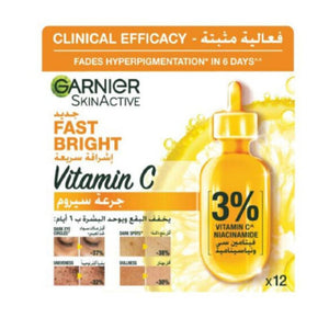 Garnier Face Serum 1.50ml Skin Active Fast Bright Vitamin C Ampoule With Niacinamide 3%