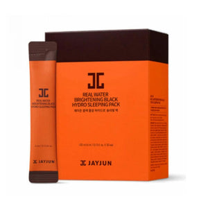 Jayjun real water brightening black hydro sleeping pack   4 ml x 30 pcs   orange