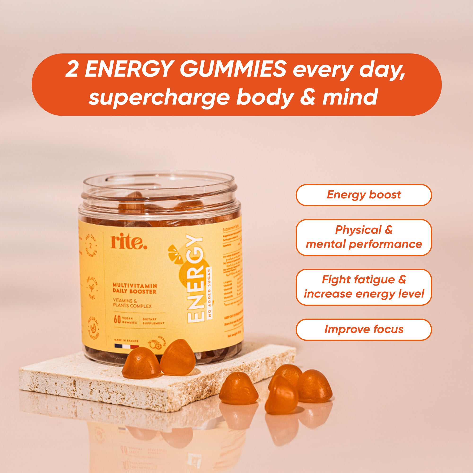 Rite Energy Vegan Multivitamin Gummies 60 Gummies
