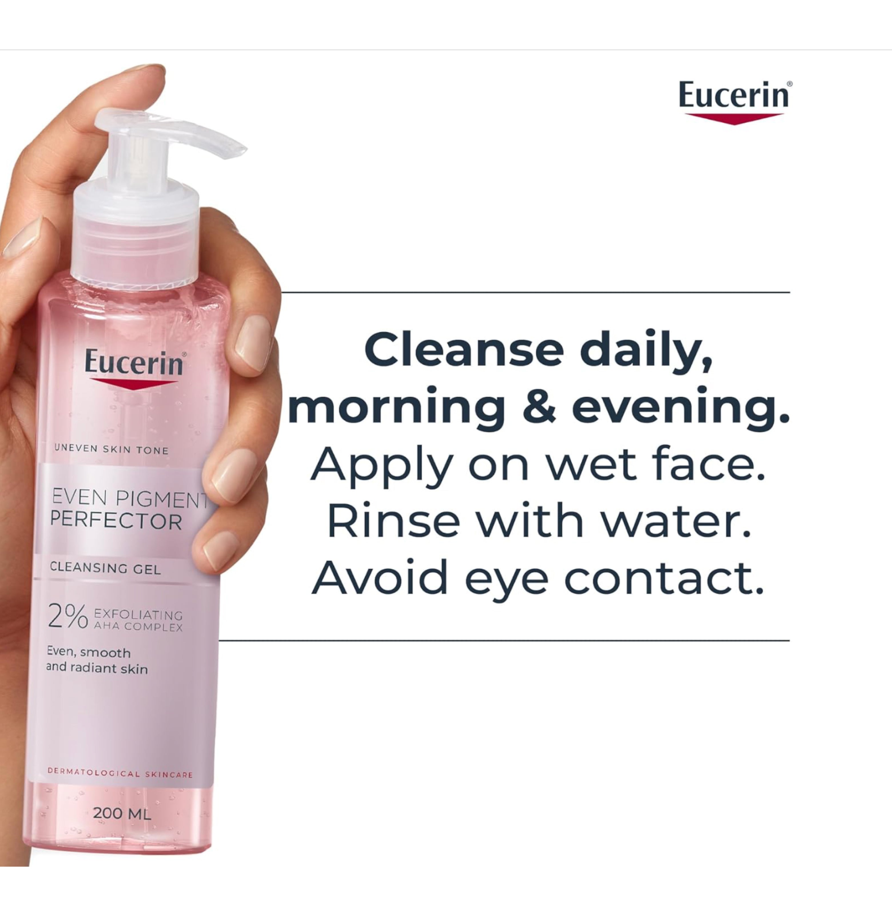Eucerin Gel Cleanser Even Pigment Perfector  Exfoliator And Skin Softener 200ml