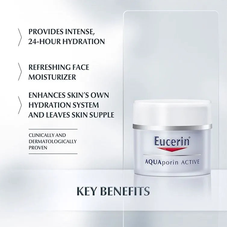 Eucerin Aquaporin Active Facial Moisturizing Cream for Normal to Combination Skin 50ml