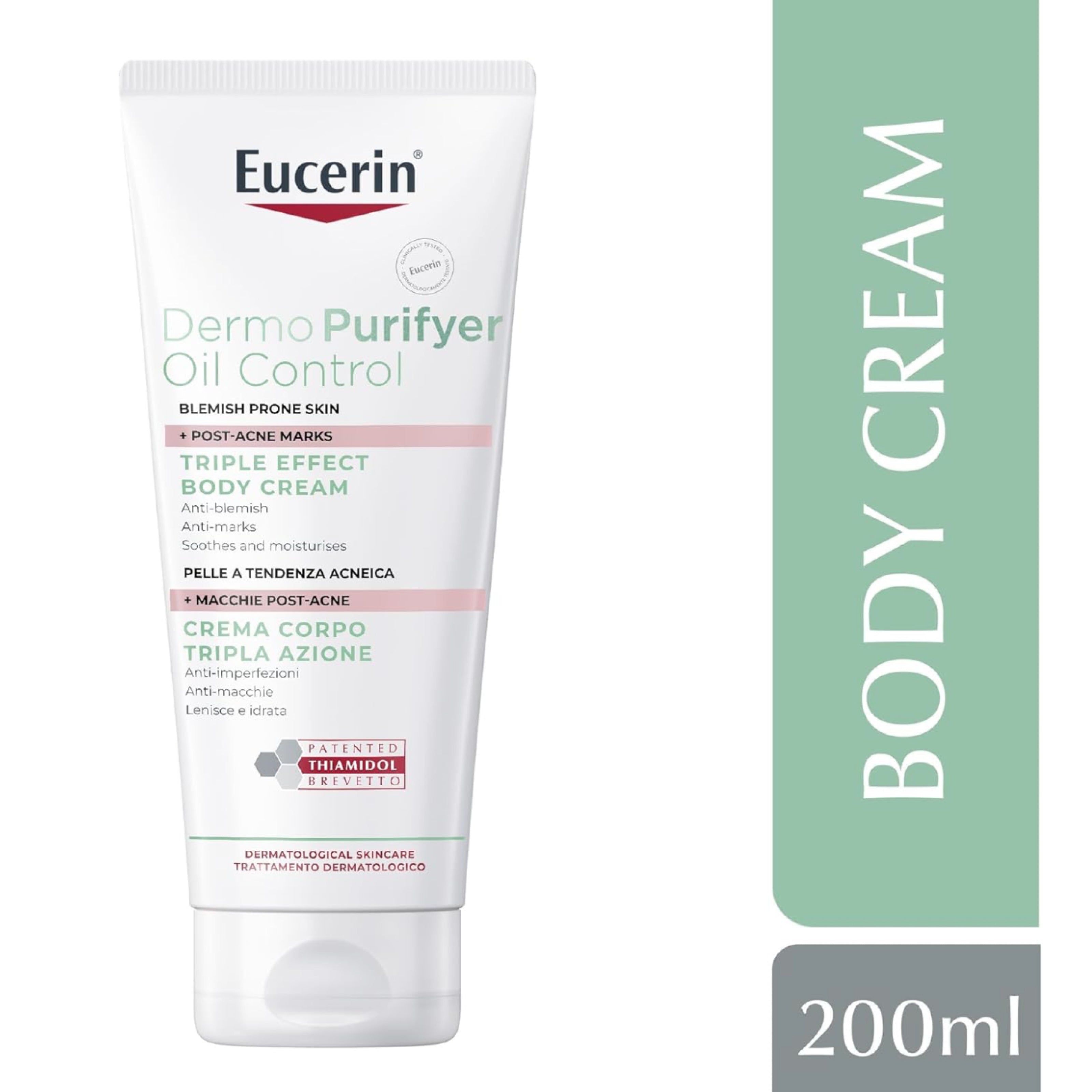 Eucerin Dermo Purifyer Triple Effect Body Cream – Clarifying Formula for Oily Skin 200ml