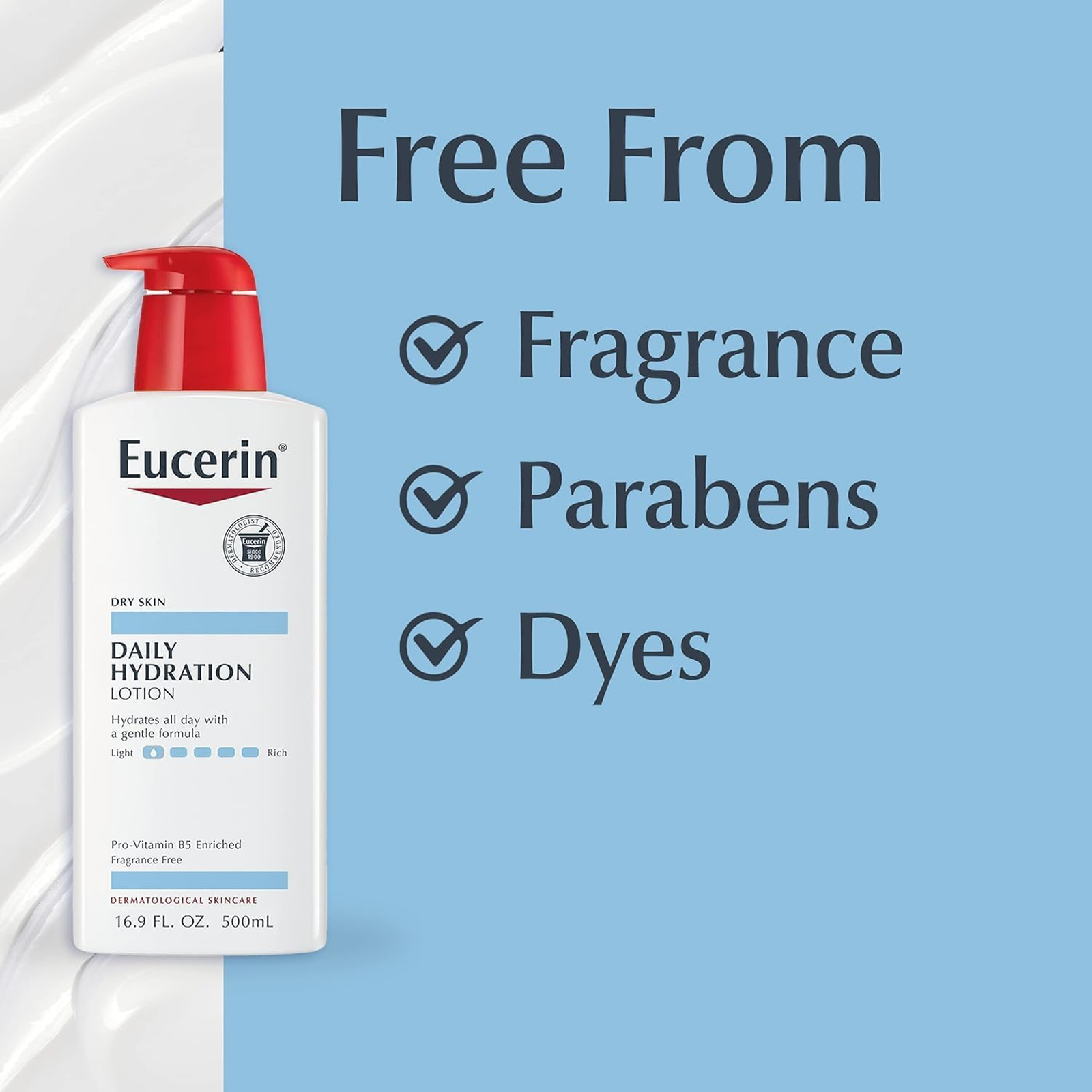 Eucerin Daily Skin Hydration Lotion – Lightweight Body Moisturizer 500ml