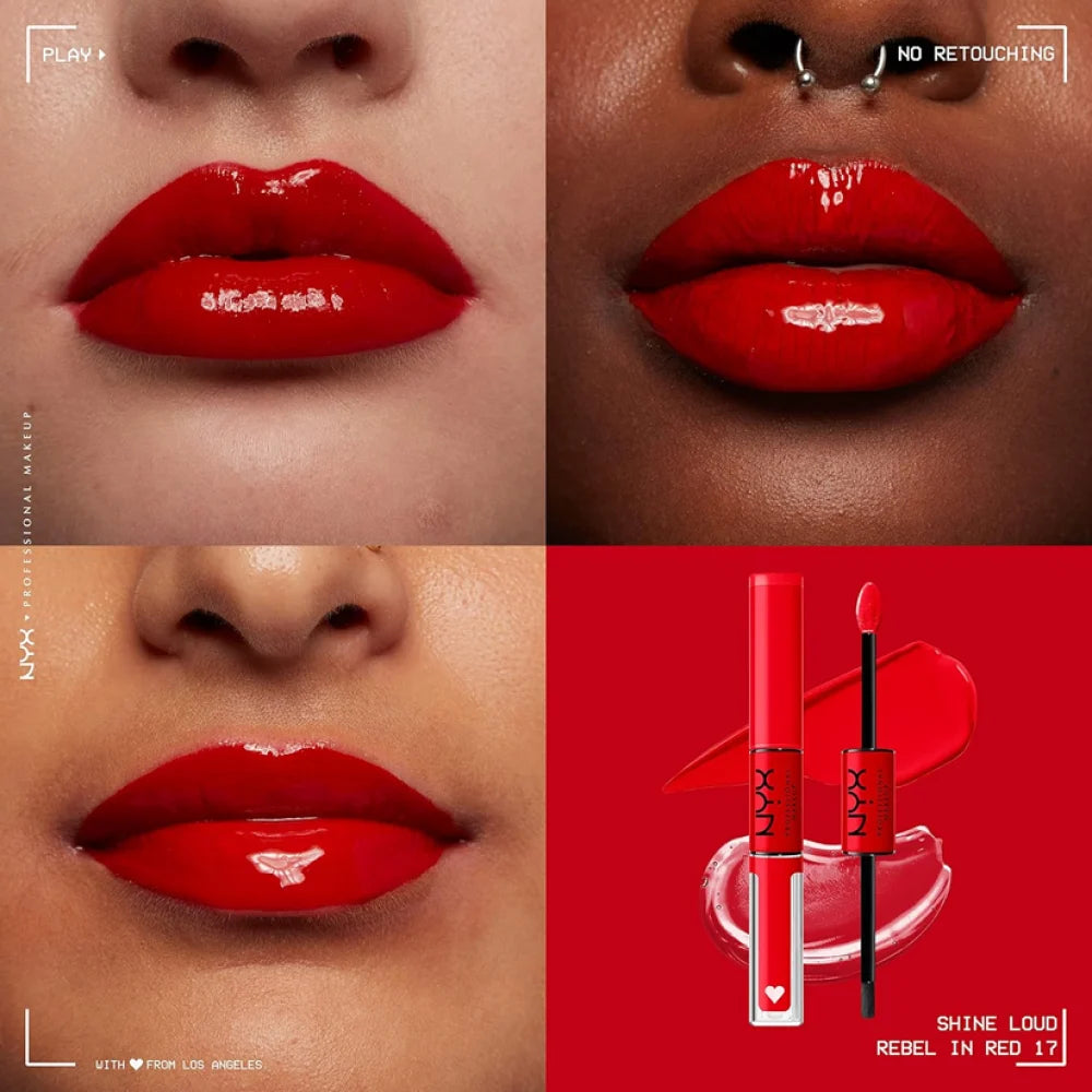 NYX Lip Color 17 & Gloss Rebel In Red