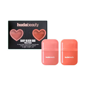 Huda beauty lip kit mini baby duo + cotton candy & peach sorbet