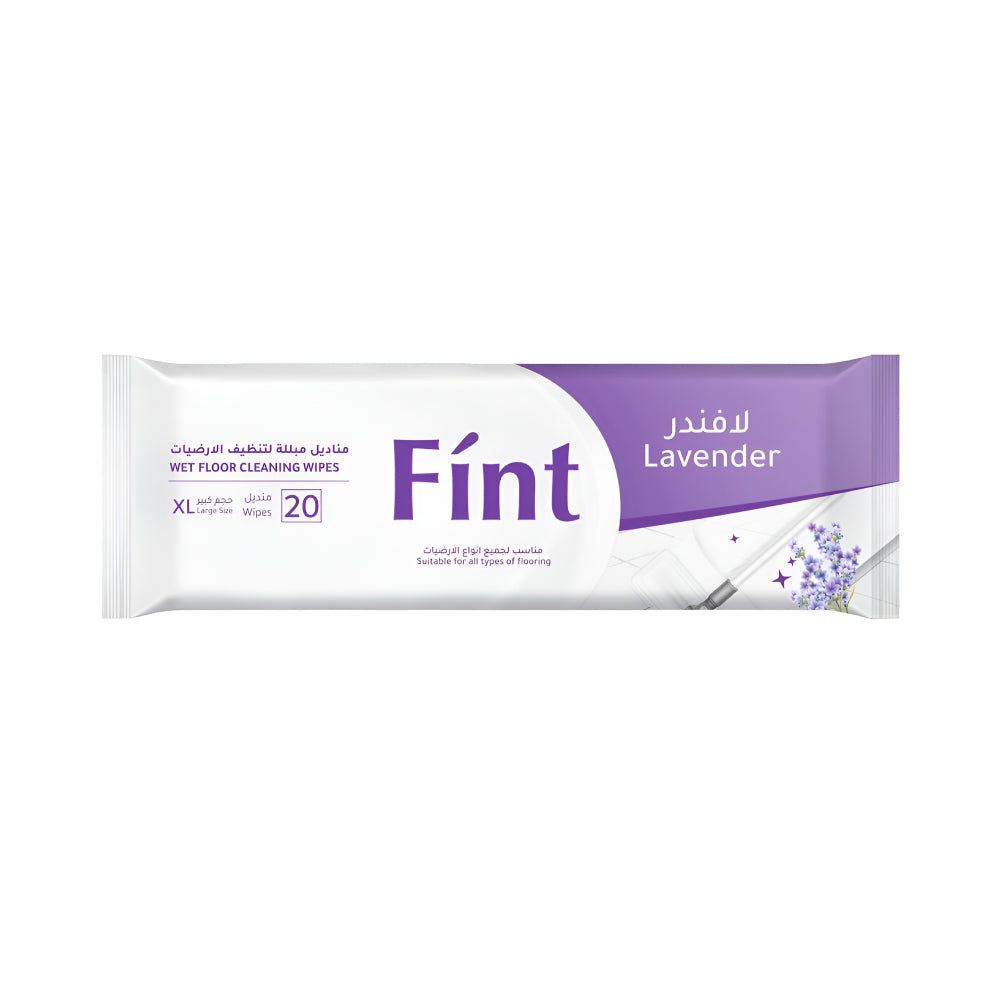 Fint  Wipes 20Wipes Wet Floor Cleaning Wipes Large Size Lavender