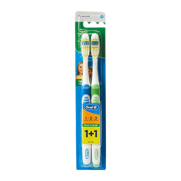 Oral-B Toothbrush 1+1 Free Maxi Clean 123