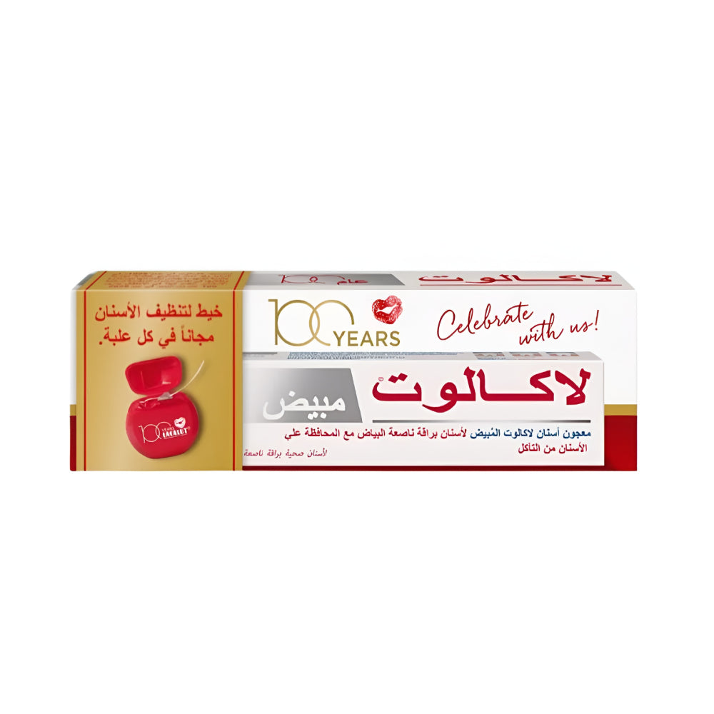 Lacalut Toothpaste 75ml Whitening + Free Dental Floss