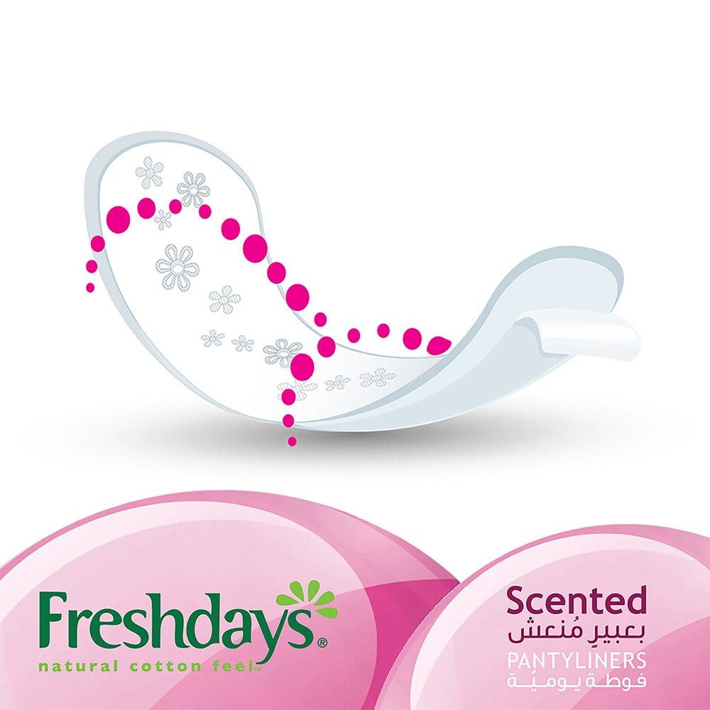 Freshdays Scented Panty Liners - 72 Count Refreshing Pads
