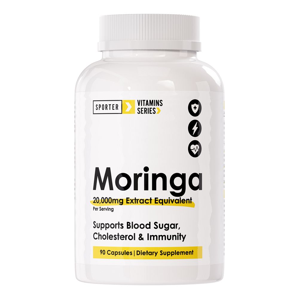Sporter - Moringa 20.000mg Extract Equivalent - Not Flavored - 90 Capsules 