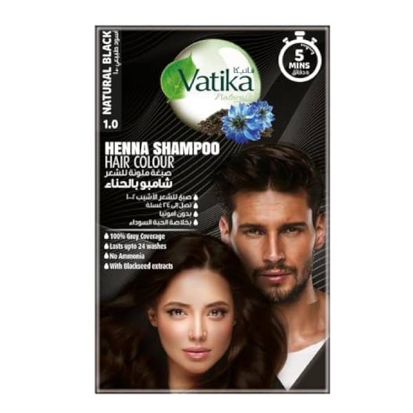 Vatika henna colour shampoo 20ml black