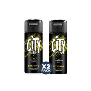 City men deodorant spray 150ml energize 1+1, 50% discount on the second pill