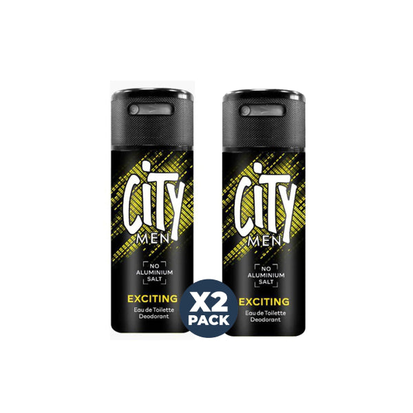 City men deodorant spray 150ml energize 1+1, 50% discount on the second pill