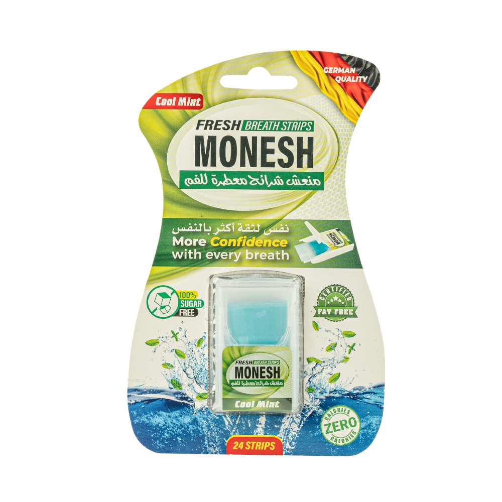 Monesh mouth freshener strips 24pc cool mint