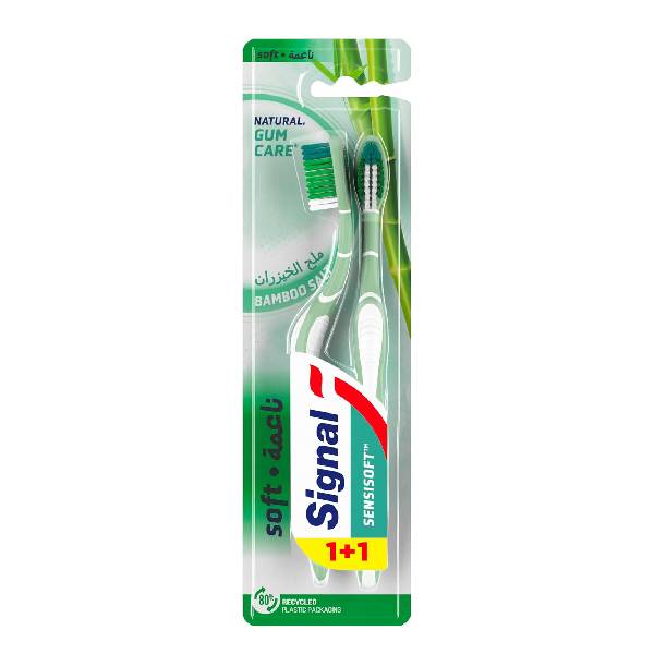 Signal Toothbrush Soft Bamboo Salt 1+1 Free