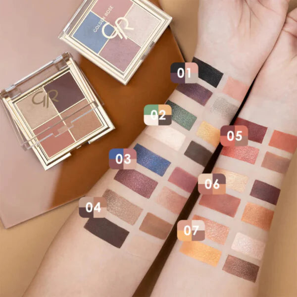 Golden Rose Quattro Eyeshadow Palette – Coffee Dream Warm Neutral Tones