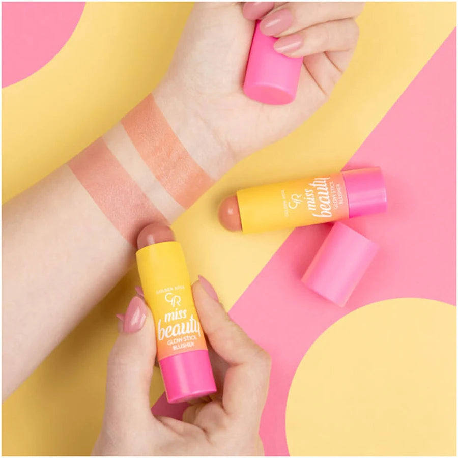 Golden Rose Miss Beauty Cream Blush Stick – أحمر خدود بلمسة لامعة