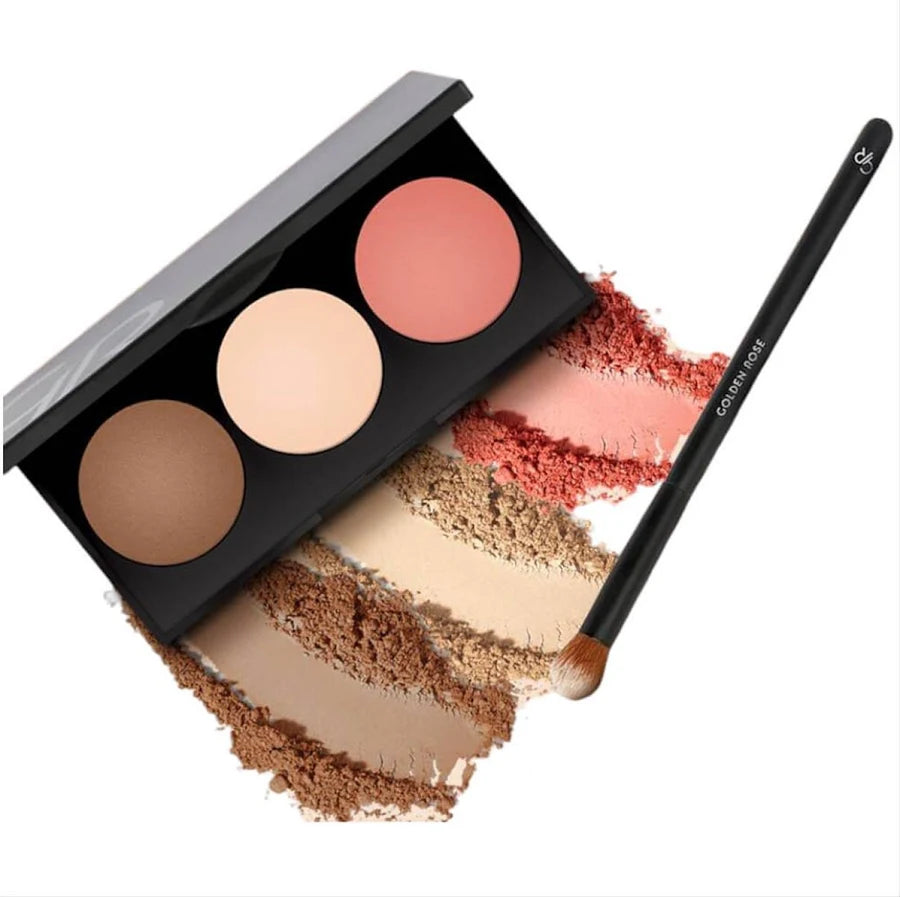 Golden Rose Metals Sculpting Palette – Metallic Face Contour & Highlight
