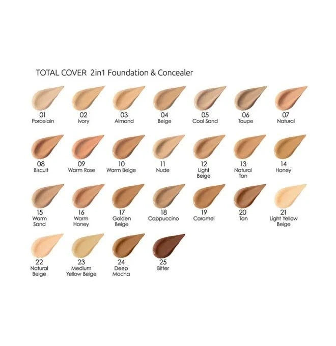 Foundation و Concealer Golden Rose Total Cover – تغطية كاملة