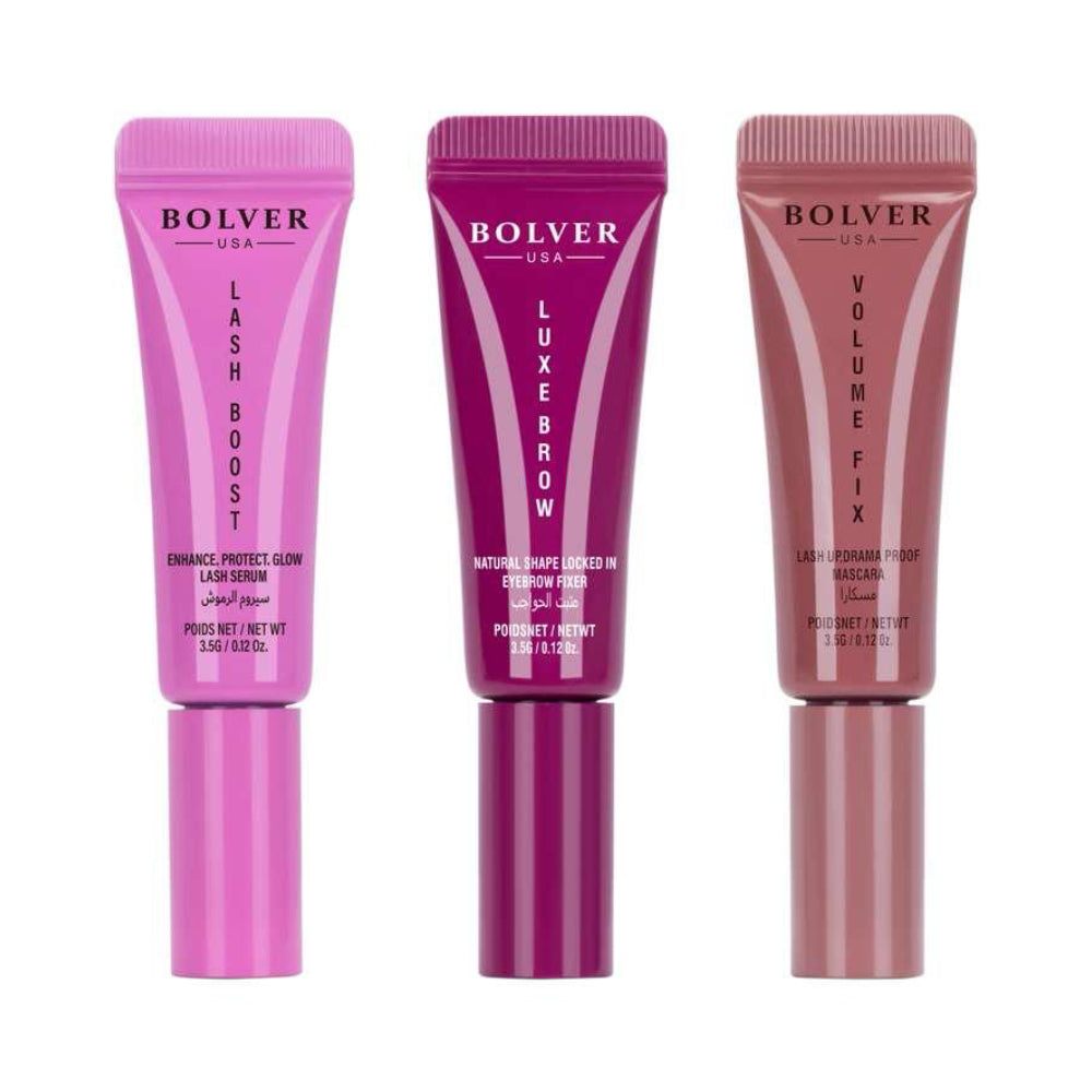 Bolver USA Make Up Set Mini 3 In 1 For Eyes Lashes And Eyebrows