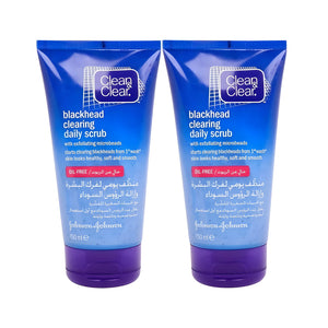 Clean & clear face wash 150ml blackhead clearing free daily 1+1