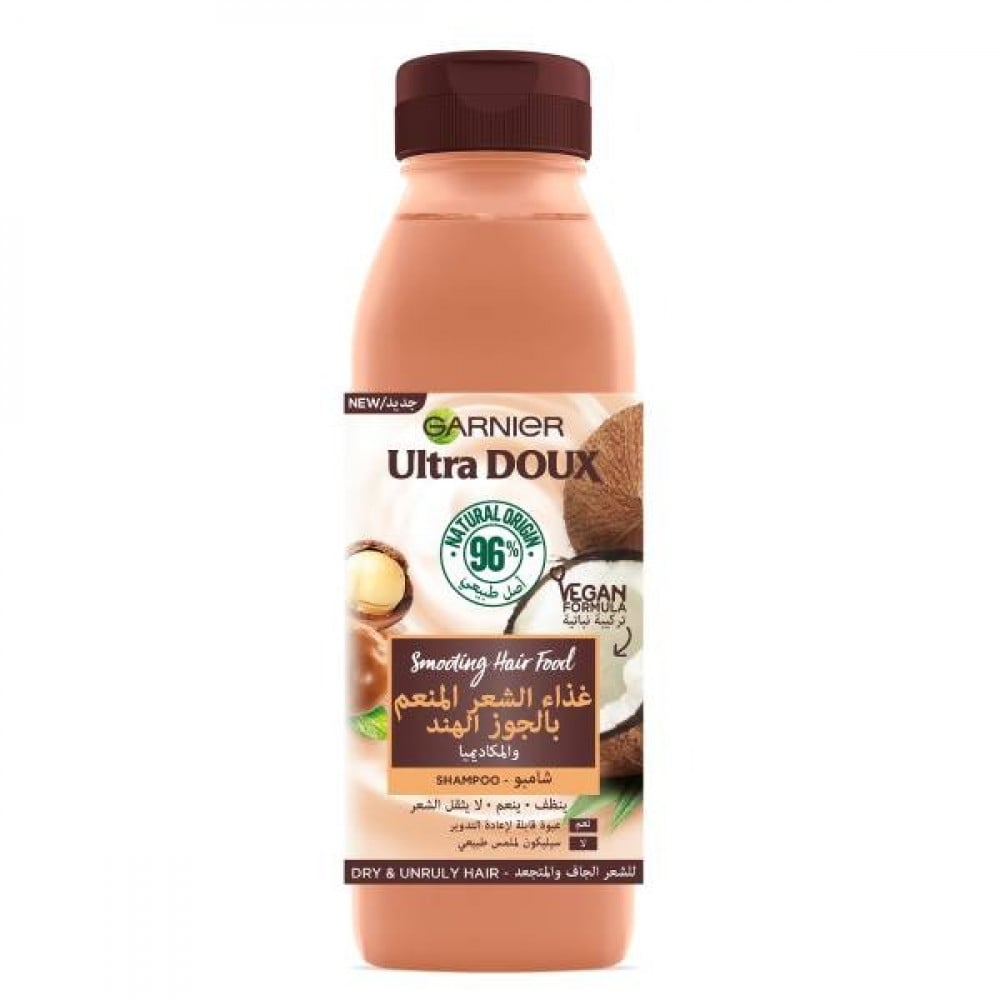 Garnier Hair Shampoo 350ml Ultra Doux Hair Food Coconut and Macademia