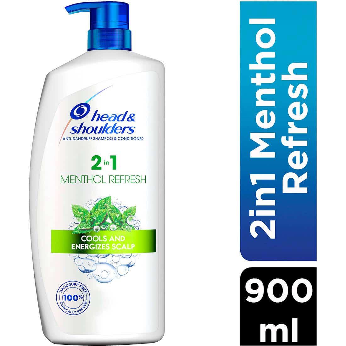 Head and Shoulders Shampoo 2 in 1 Menthol900 ml