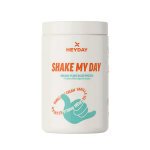 Heyday Shake My Day مسحوق بروتين نباتي بنكهة آيس كريم الفانيليا العبوة الكبيرة