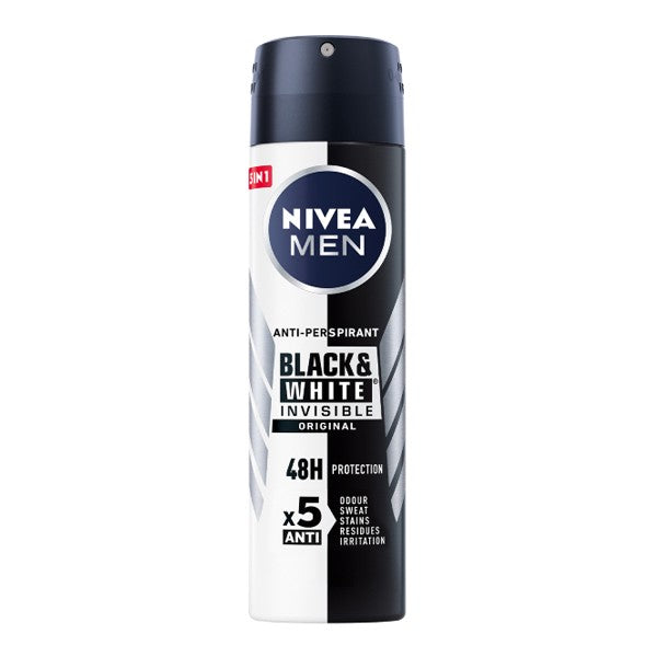 Nivea Deodorant Spray 150ml Men White & Black 48H