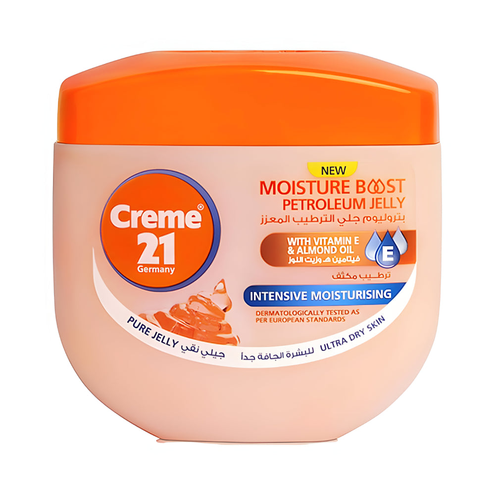 Creme 21 petroleum jelly 100ml intensive moisturizing with vitamin e and almond oil