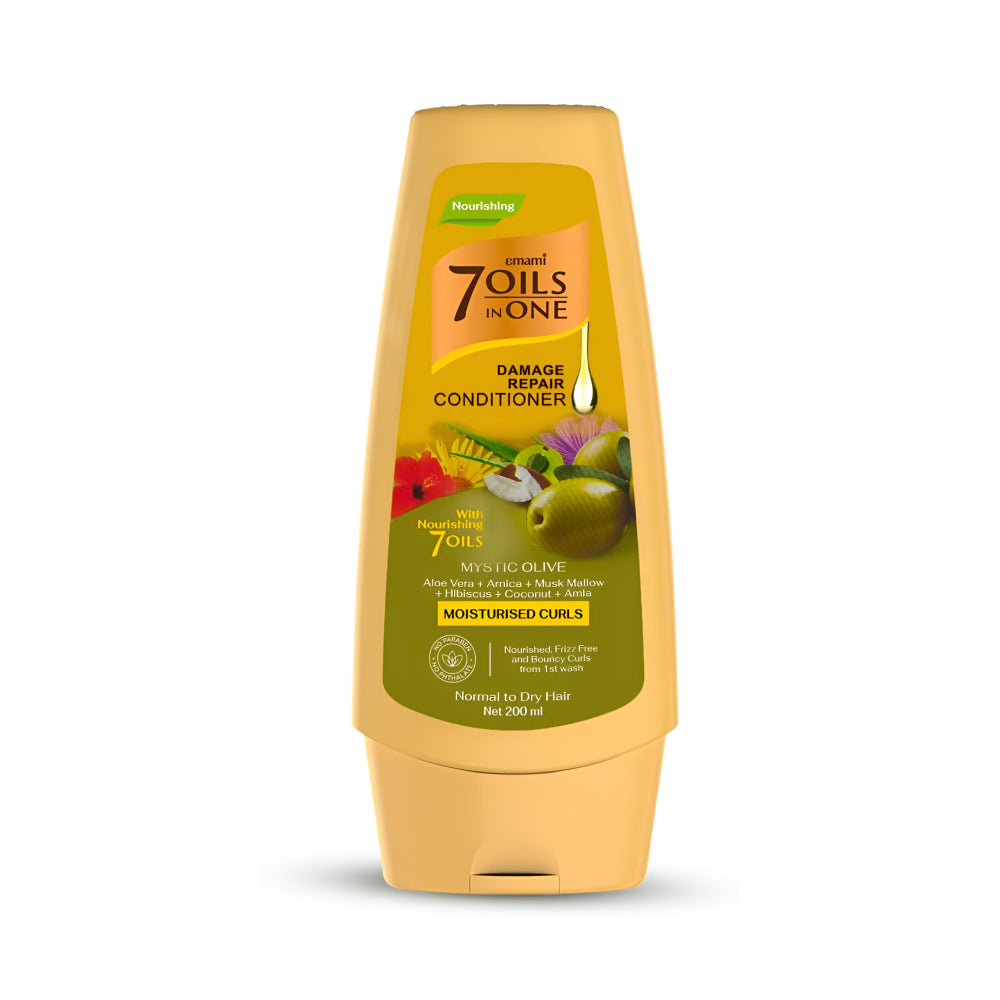 Emami hair conditioner 200ml 7in1 repairing damaged hair with mysterious olive oil