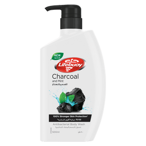 Lifebuoy antibacterial body wash with charcoal & mint 500ml